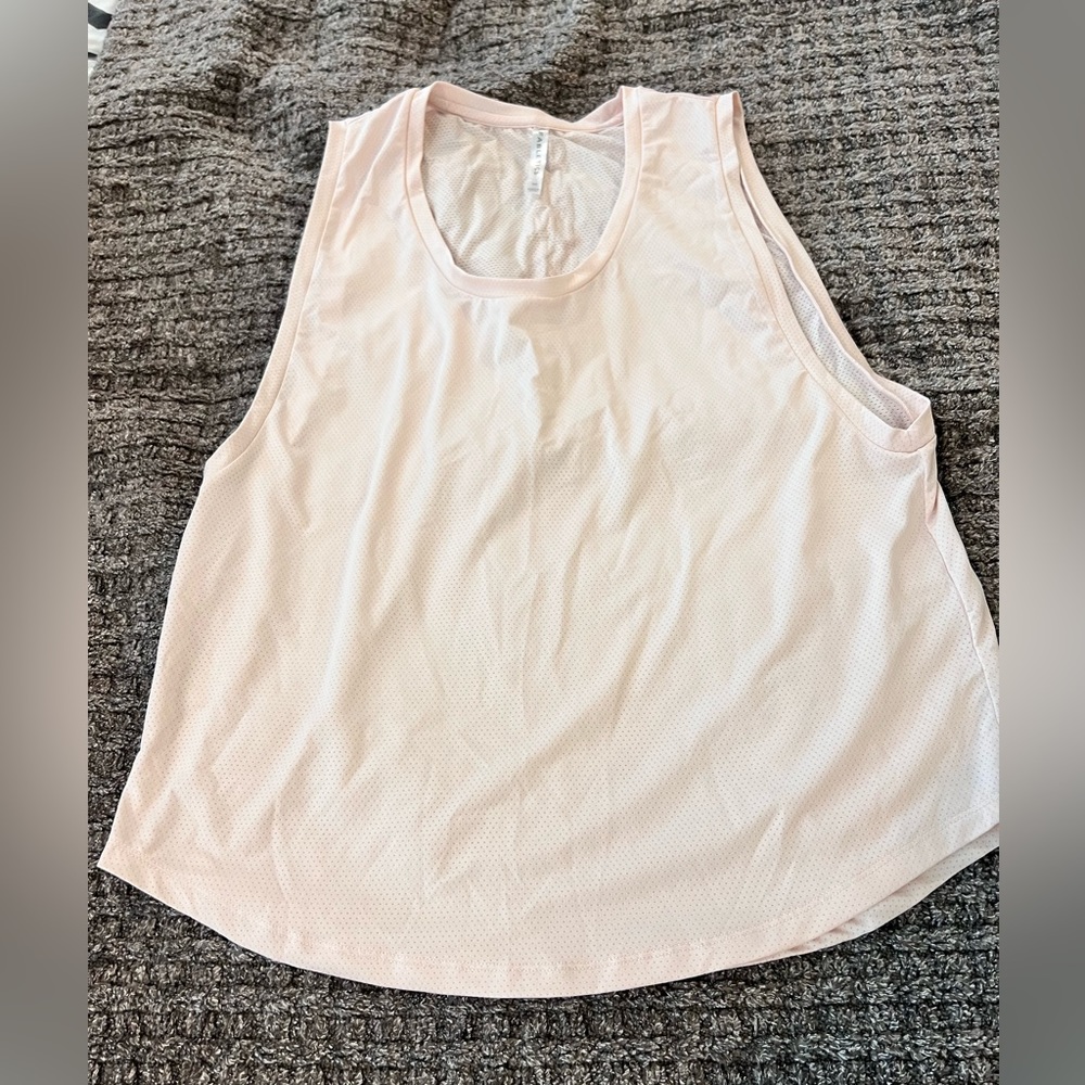 Fabletics pale pink tank top